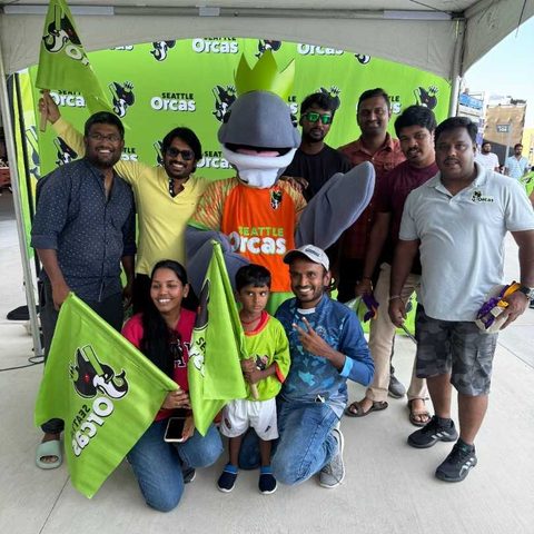 Seattle Orcas' Mascots Interacting With The Fans