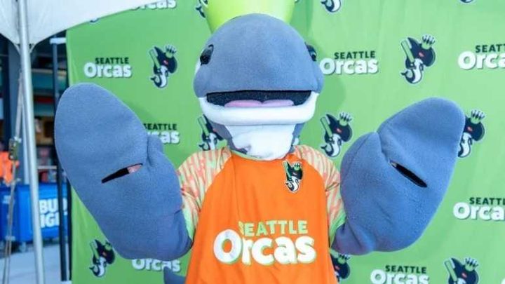 Seattle Orcas' Mascots Interacting With The Fans