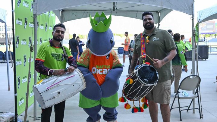 Seattle Orcas' Mascots Interacting With The Fans