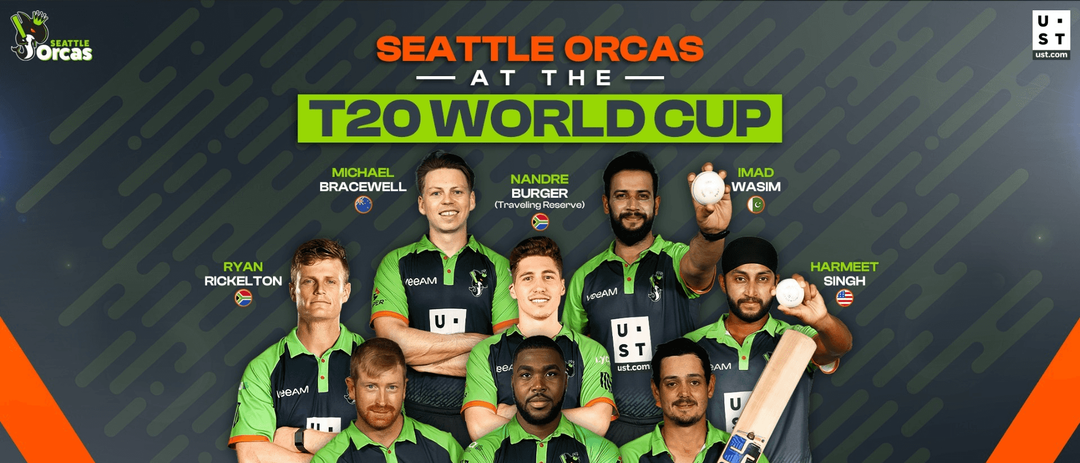 EIGHT SEATTLE ORCAS PLAYERS SET TO COMPETE IN ICC MEN'S T20 WORLD CUP 2024